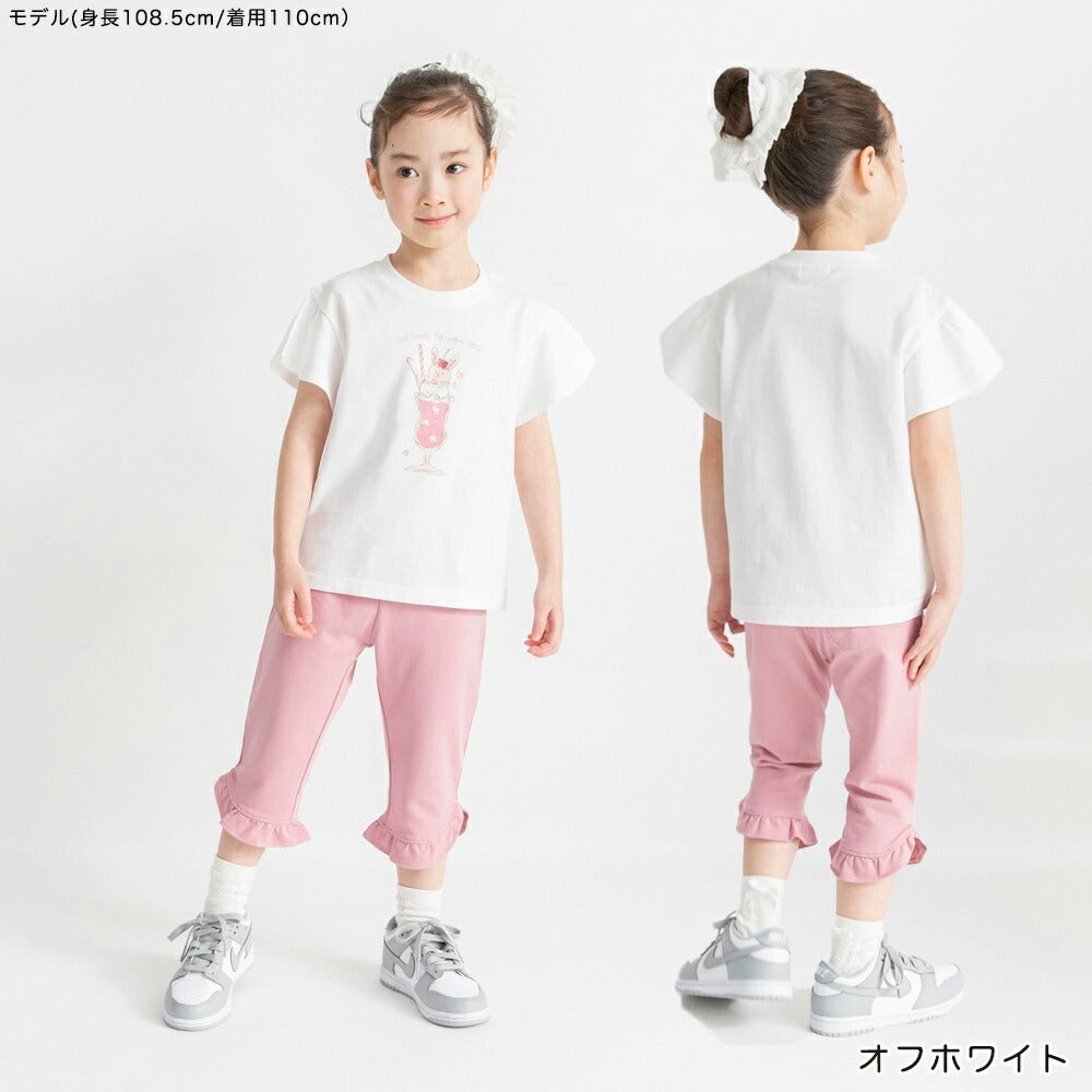 日本童裝 Branshes 印花飛袖上衣 80-130cm 女童款 夏季 TOPS