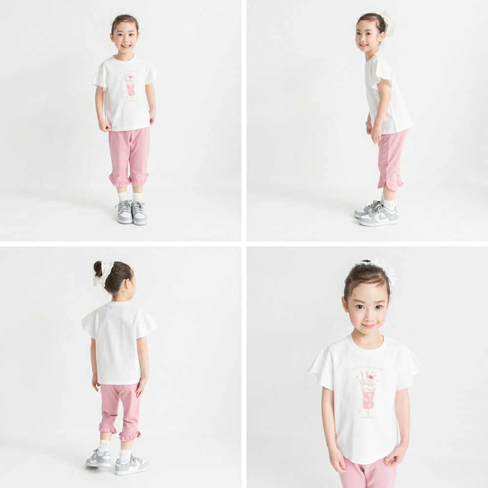 日本童裝 Branshes 印花飛袖上衣 80-130cm 女童款 夏季 TOPS