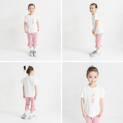 日本童裝 Branshes 印花飛袖上衣 80-130cm 女童款 夏季 TOPS