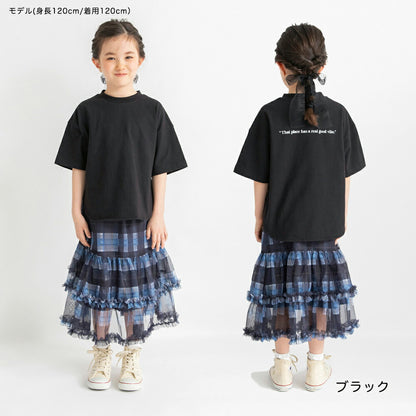 日本童裝 Branshes Oversize字母短袖上衣 80-160cm 女童款 夏季 TOPS