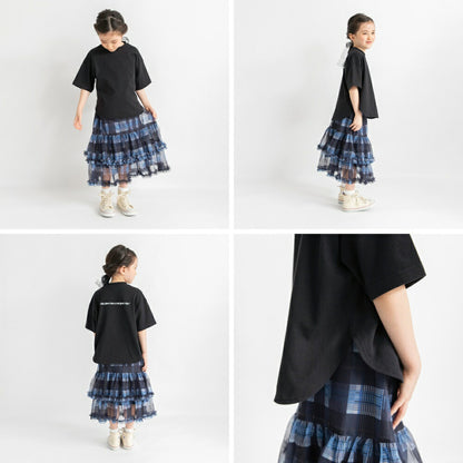 日本童裝 Branshes Oversize字母短袖上衣 80-160cm 女童款 夏季 TOPS