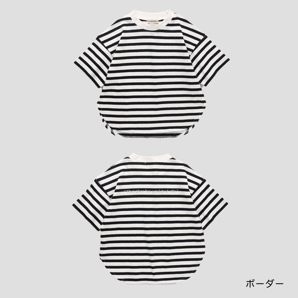 日本童裝 Branshes Oversize字母短袖上衣 80-160cm 女童款 夏季 TOPS