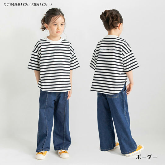 日本童裝 Branshes Oversize字母短袖上衣 80-160cm 女童款 夏季 TOPS