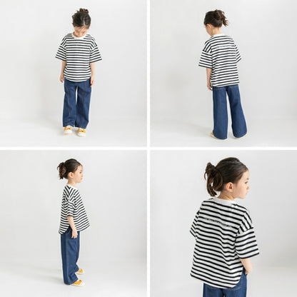 日本童裝 Branshes Oversize字母短袖上衣 80-160cm 女童款 夏季 TOPS