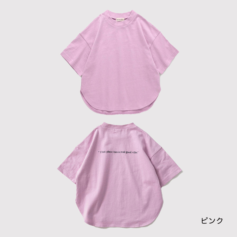 日本童裝 Branshes Oversize字母短袖上衣 80-160cm 女童款 夏季 TOPS