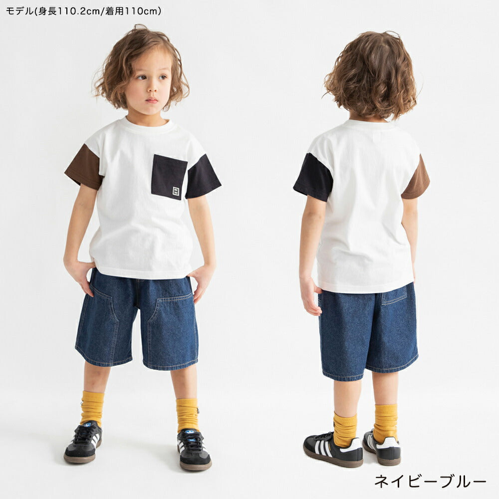 日本童裝 Branshes 及膝牛仔七分褲 100-150cm 男童款 夏季 PANTS