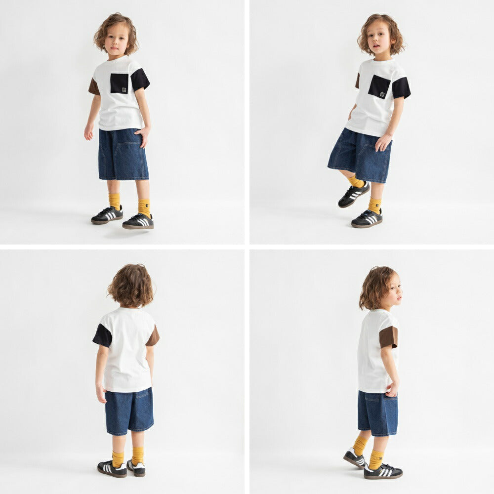 日本童裝 Branshes 及膝牛仔七分褲 100-150cm 男童款 夏季 PANTS