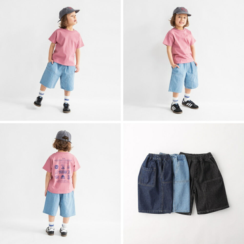 日本童裝 Branshes 及膝牛仔七分褲 100-150cm 男童款 夏季 PANTS