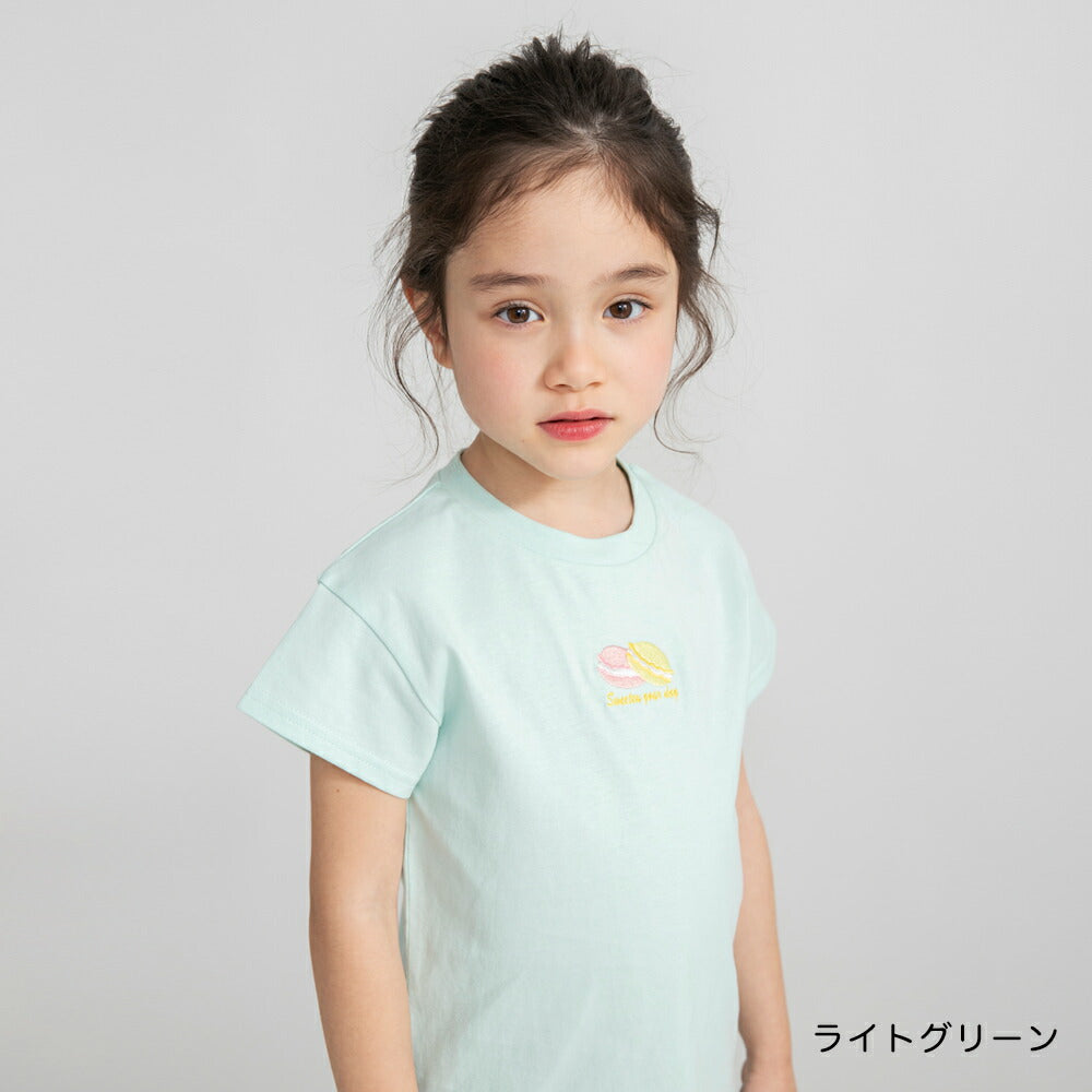 日本童裝 Branshes 刺繡/滿印短袖上衣 80-130cm 女童款 夏季 TOPS