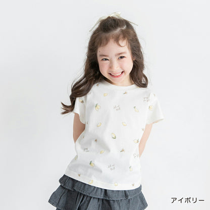 日本童裝 Branshes 刺繡/滿印短袖上衣 80-130cm 女童款 夏季 TOPS