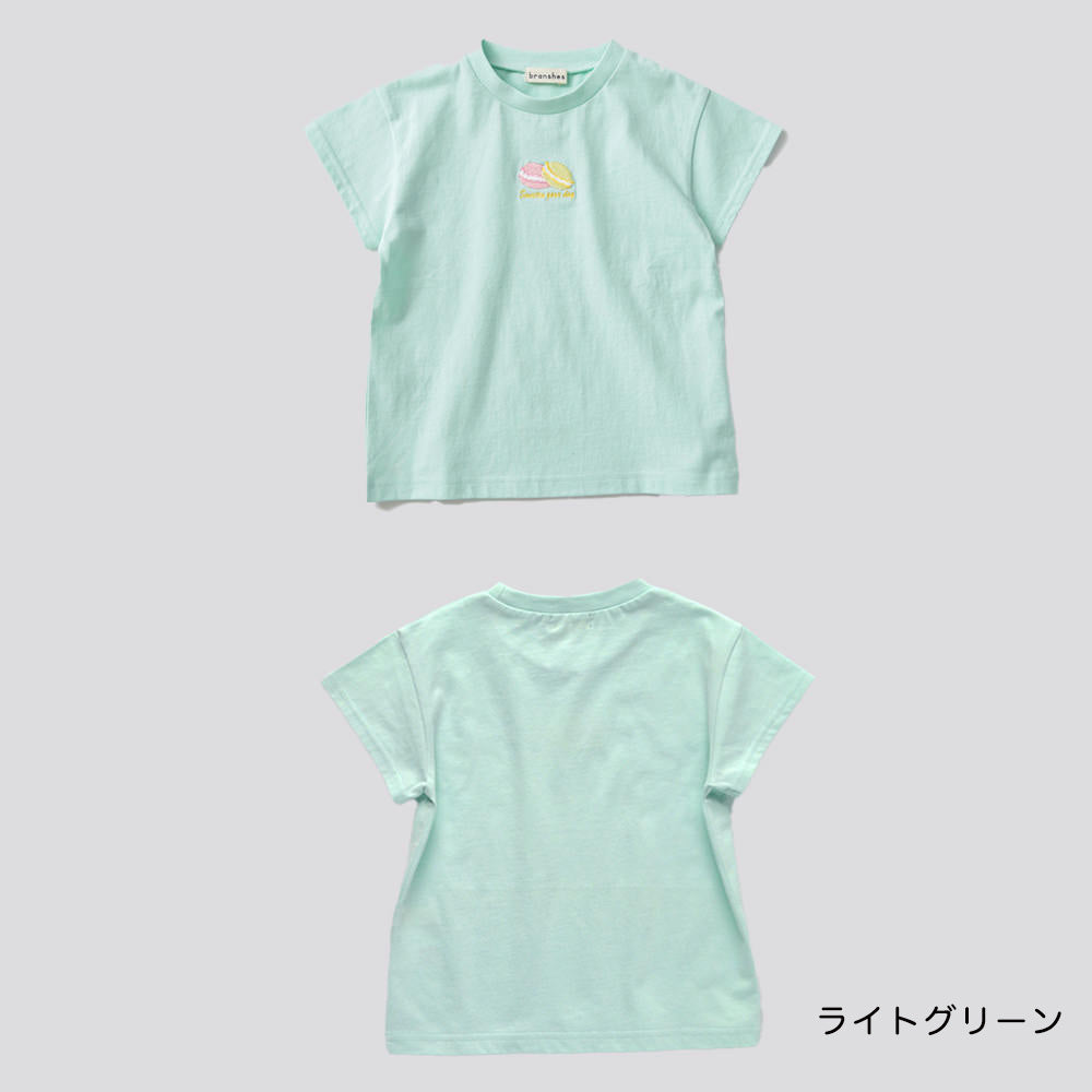 日本童裝 Branshes 刺繡/滿印短袖上衣 80-130cm 女童款 夏季 TOPS