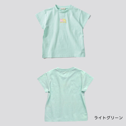 日本童裝 Branshes 刺繡/滿印短袖上衣 80-130cm 女童款 夏季 TOPS