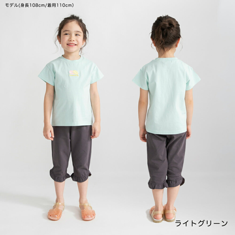 日本童裝 Branshes 刺繡/滿印短袖上衣 80-130cm 女童款 夏季 TOPS