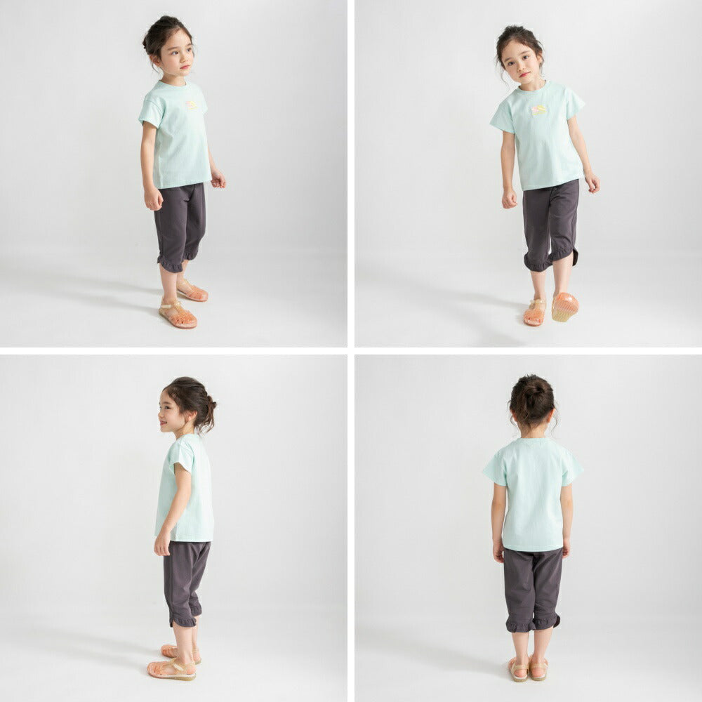 日本童裝 Branshes 刺繡/滿印短袖上衣 80-130cm 女童款 夏季 TOPS