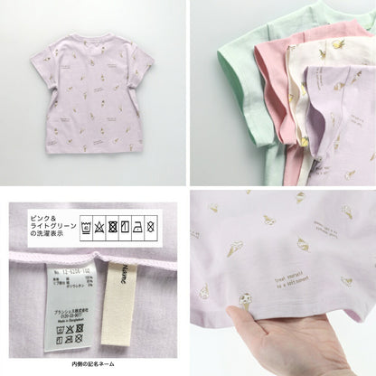 日本童裝 Branshes 刺繡/滿印短袖上衣 80-130cm 女童款 夏季 TOPS