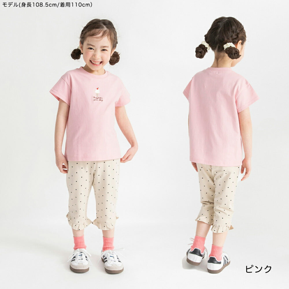日本童裝 Branshes 刺繡/滿印短袖上衣 80-130cm 女童款 夏季 TOPS