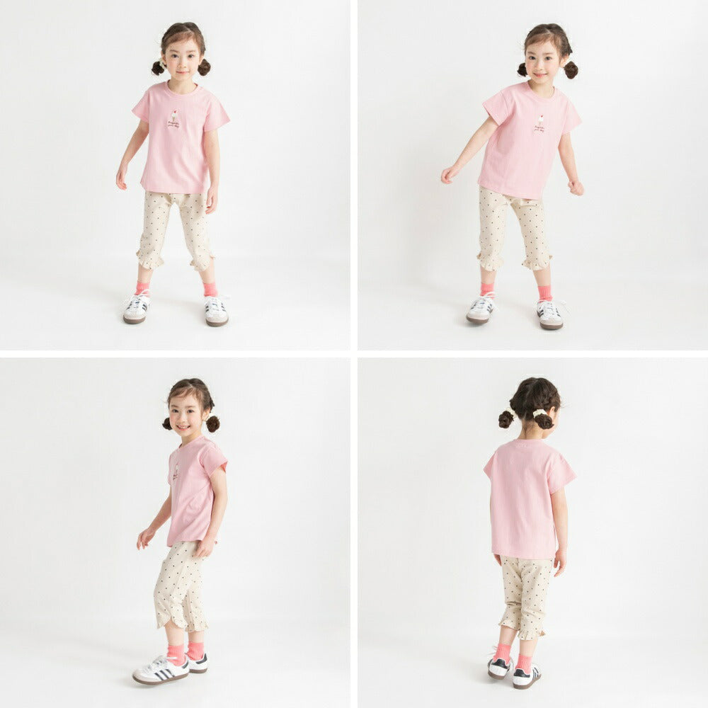 日本童裝 Branshes 刺繡/滿印短袖上衣 80-130cm 女童款 夏季 TOPS