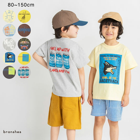 日本童裝 Branshes 印花短袖上衣 80-150cm 男童款 夏季 TOPS