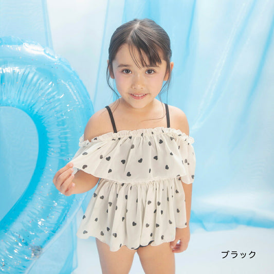 日本童裝 Branshes 防UV 吊帶泳衣兩件套裝 90-150cm 女童款 夏季 夏日玩水泳衣特輯