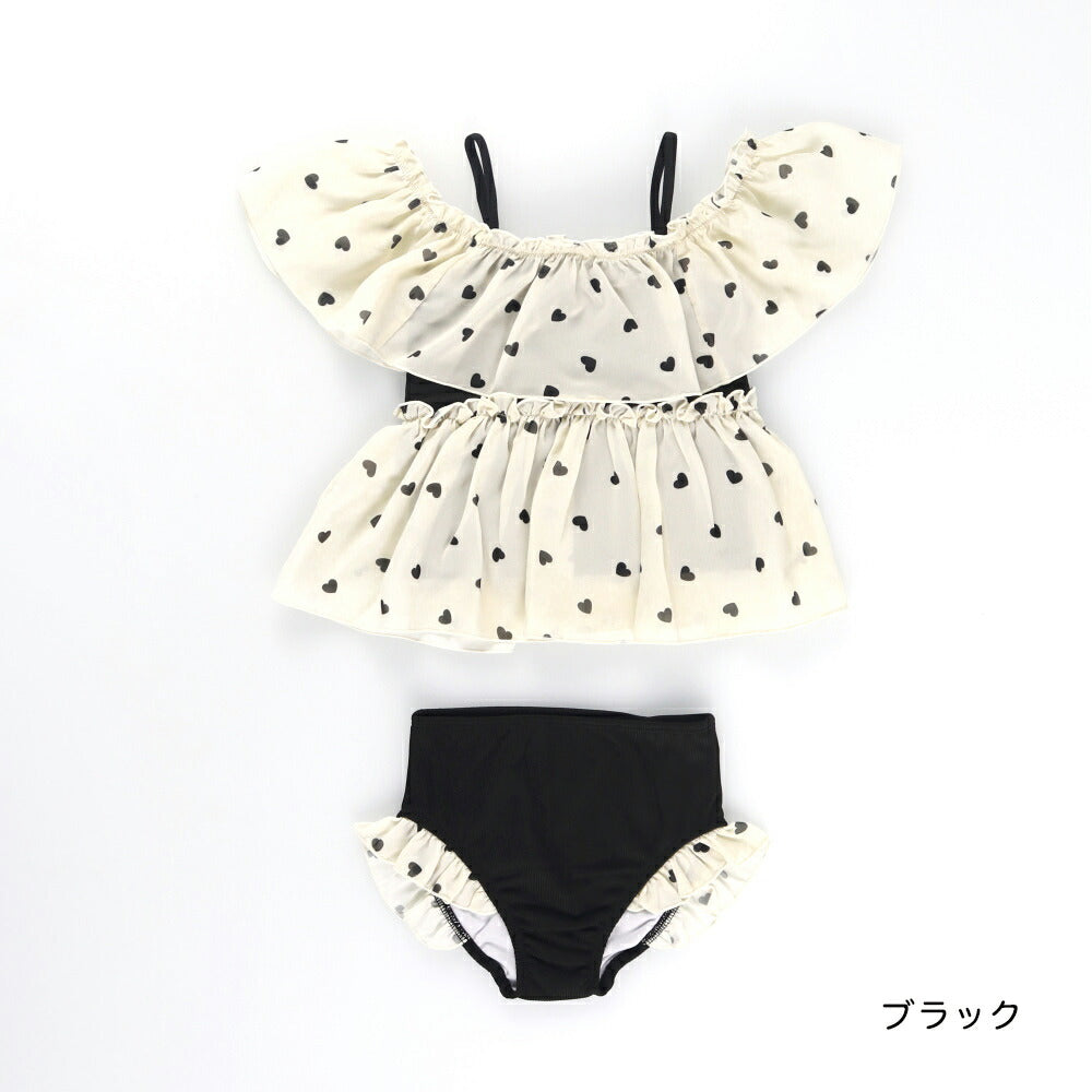 日本童裝 Branshes 防UV 吊帶泳衣兩件套裝 90-150cm 女童款 夏季 夏日玩水泳衣特輯