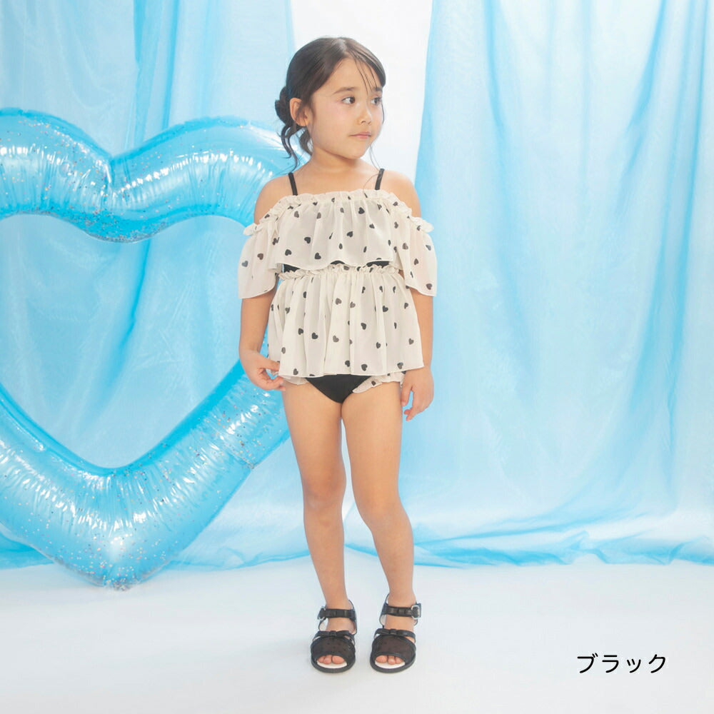 日本童裝 Branshes 防UV 吊帶泳衣兩件套裝 90-150cm 女童款 夏季 夏日玩水泳衣特輯