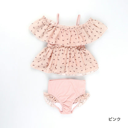 日本童裝 Branshes 防UV 吊帶泳衣兩件套裝 90-150cm 女童款 夏季 夏日玩水泳衣特輯