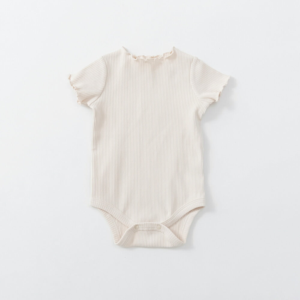 日本童裝 Branshes 彈性羅紋短袖連衣 70-80cm 男童款/女童款 初生嬰兒 夏季 Jumpsuit