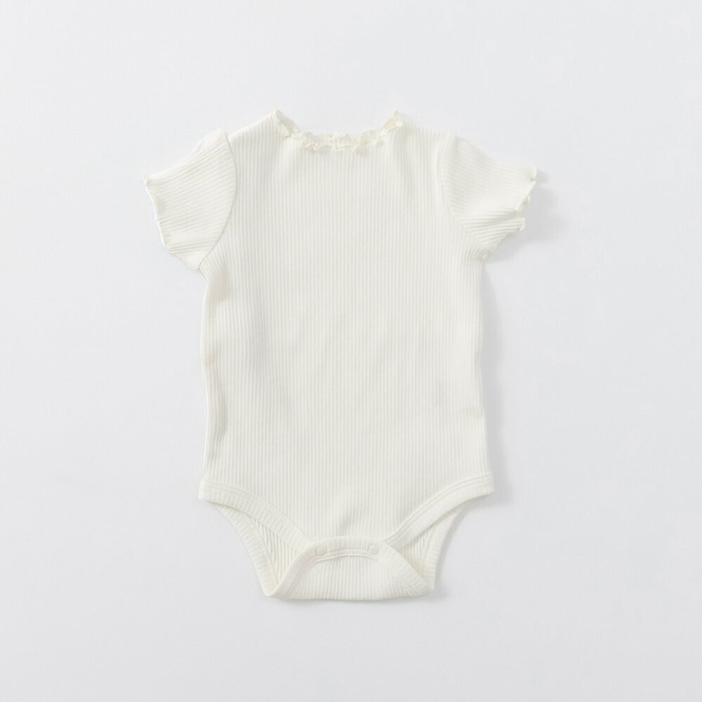 日本童裝 Branshes 彈性羅紋短袖連衣 70-80cm 男童款/女童款 初生嬰兒 夏季 Jumpsuit