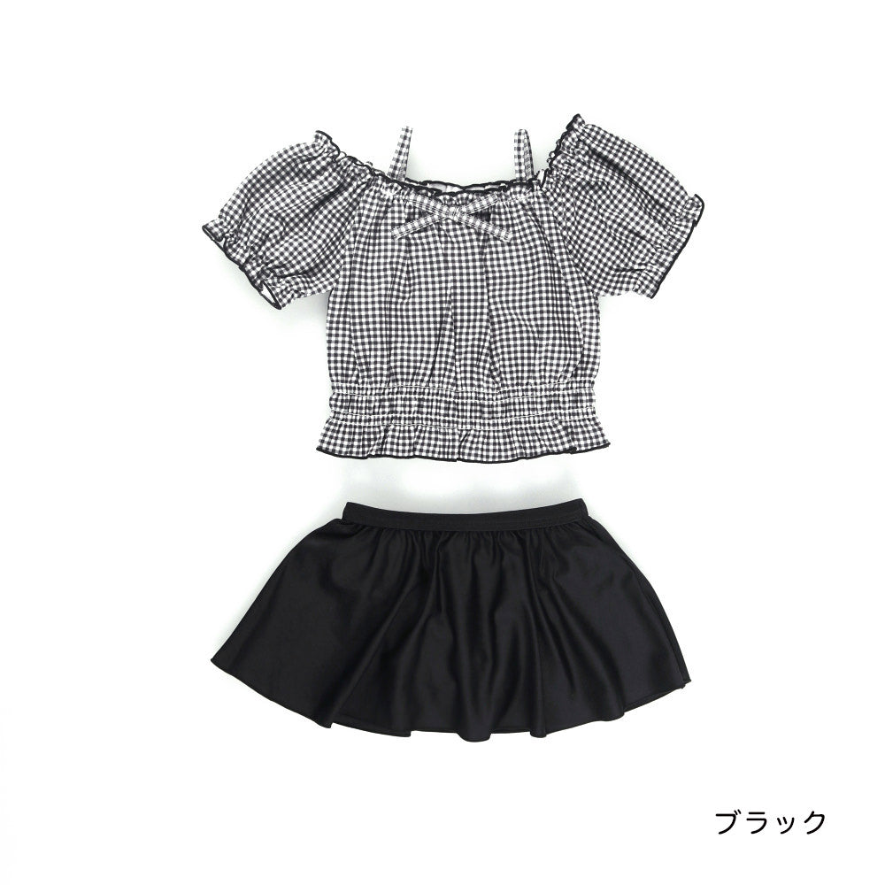 日本童裝 Branshes 防UV 吊帶泳衣兩件套裝 90-150cm 女童款 夏季 夏日玩水泳衣特輯