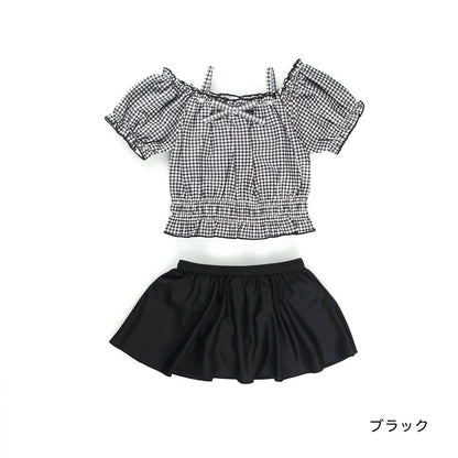 日本童裝 Branshes 防UV 吊帶泳衣兩件套裝 90-150cm 女童款 夏季 夏日玩水泳衣特輯