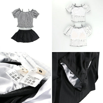 日本童裝 Branshes 防UV 吊帶泳衣兩件套裝 90-150cm 女童款 夏季 夏日玩水泳衣特輯