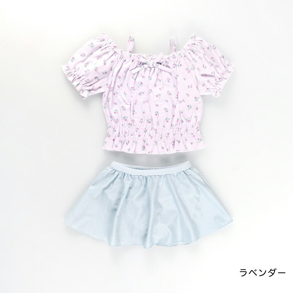 日本童裝 Branshes 防UV 吊帶泳衣兩件套裝 90-150cm 女童款 夏季 夏日玩水泳衣特輯