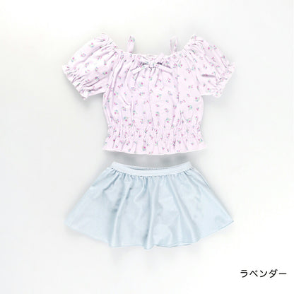 日本童裝 Branshes 防UV 吊帶泳衣兩件套裝 90-150cm 女童款 夏季 夏日玩水泳衣特輯