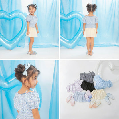 日本童裝 Branshes 防UV 吊帶泳衣兩件套裝 90-150cm 女童款 夏季 夏日玩水泳衣特輯