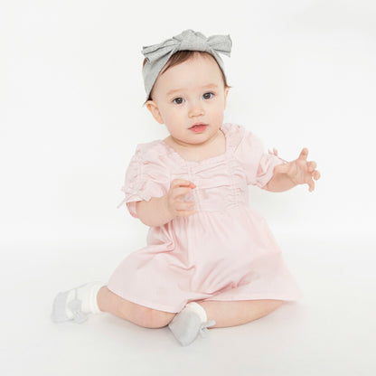 日本童裝 Branshes 皺褶緞帶連衣 70-80cm 女童款 初生嬰兒 夏季 Jumpsuit