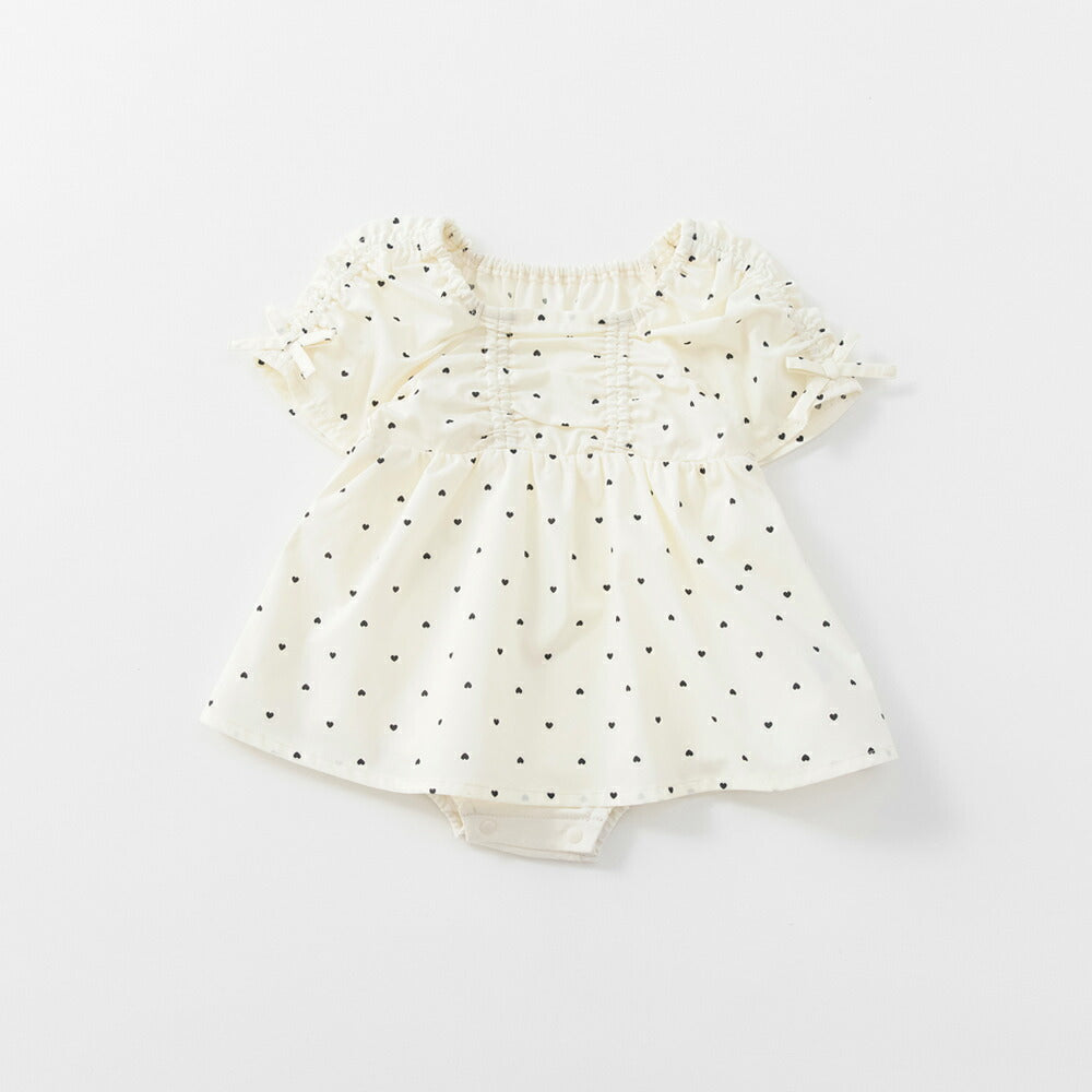 日本童裝 Branshes 皺褶緞帶連衣 70-80cm 女童款 初生嬰兒 夏季 Jumpsuit