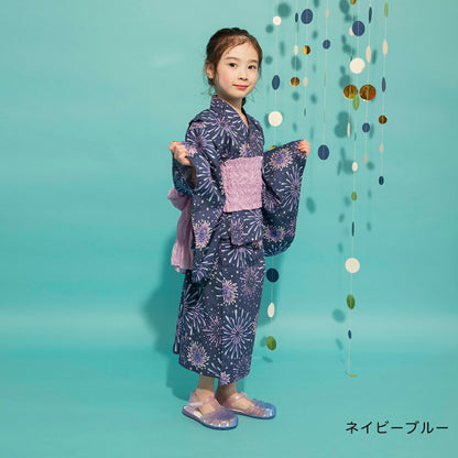 日本童裝 Branshes 2Way 日本浴衣3件套裝 日本和服 100-130cm 女童款 夏季 OUTERWEAR DRESSES 日本夏祭慶典特輯