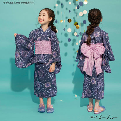 日本童裝 Branshes 2Way 日本浴衣3件套裝 日本和服 100-130cm 女童款 夏季 OUTERWEAR DRESSES 日本夏祭慶典特輯