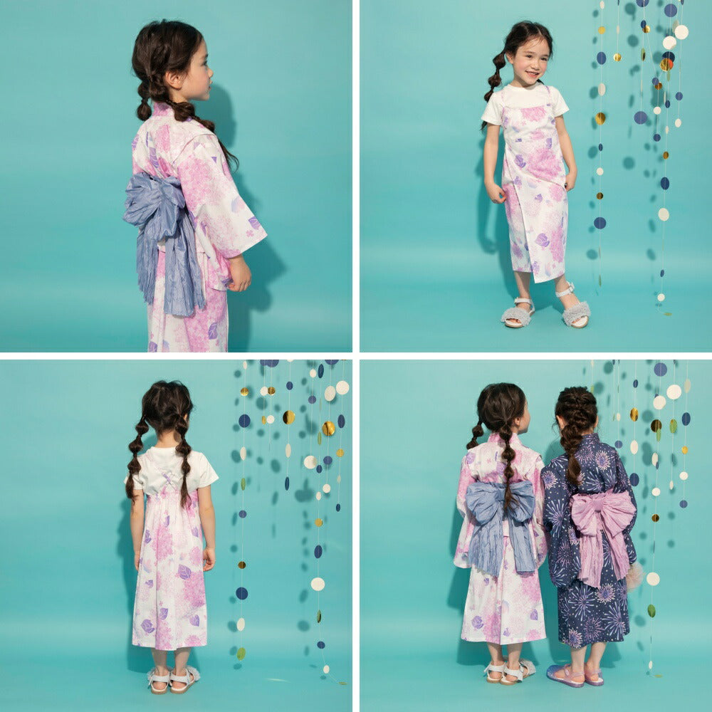 日本童裝 Branshes 2Way 日本浴衣3件套裝 日本和服 100-130cm 女童款 夏季 OUTERWEAR DRESSES 日本夏祭慶典特輯