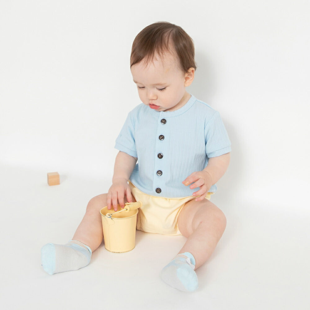 日本童裝 Branshes 拼接連衣 70-80cm 男童款 初生嬰兒 夏季 Jumpsuit