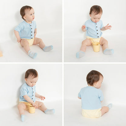 日本童裝 Branshes 拼接連衣 70-80cm 男童款 初生嬰兒 夏季 Jumpsuit