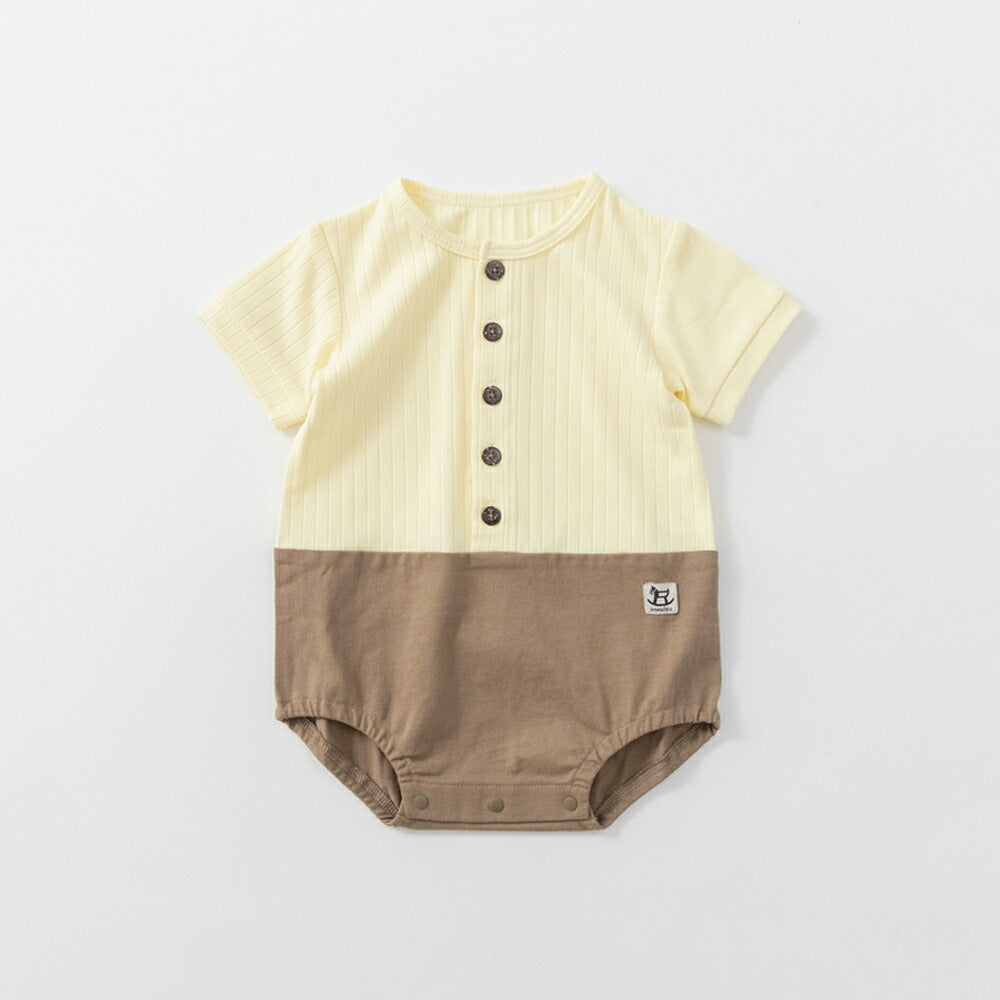 日本童裝 Branshes 拼接連衣 70-80cm 男童款 初生嬰兒 夏季 Jumpsuit