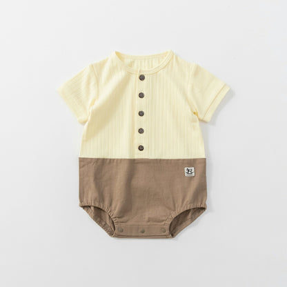 日本童裝 Branshes 拼接連衣 70-80cm 男童款 初生嬰兒 夏季 Jumpsuit