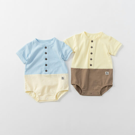 日本童裝 Branshes 拼接連衣 70-80cm 男童款 初生嬰兒 夏季 Jumpsuit
