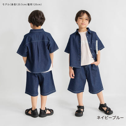 日本童裝 Branshes 水洗牛仔短褲 100-150cm 男童款 夏季 PANTS