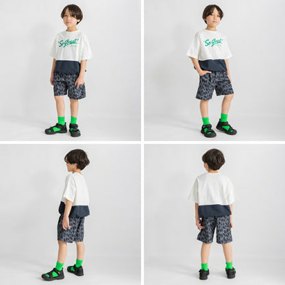 日本童裝 Branshes 雙色拼接短袖上衣 80-150cm 男童款 夏季 TOPS