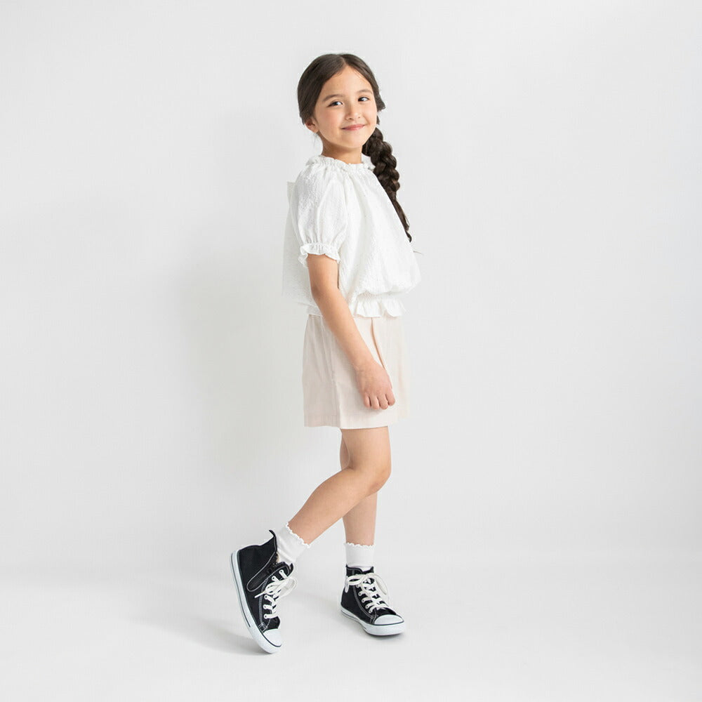 日本童裝 Branshes 銀色波點蝴蝶結上衣 90-150cm 女童款 夏季 TOPS