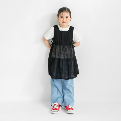日本童裝 Branshes 蕾絲長版背心上衣兩件套裝 80-150cm 女童款 夏季 TOPS