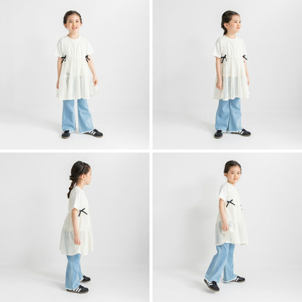 日本童裝 Branshes 蕾絲長版背心上衣兩件套裝 80-150cm 女童款 夏季 TOPS