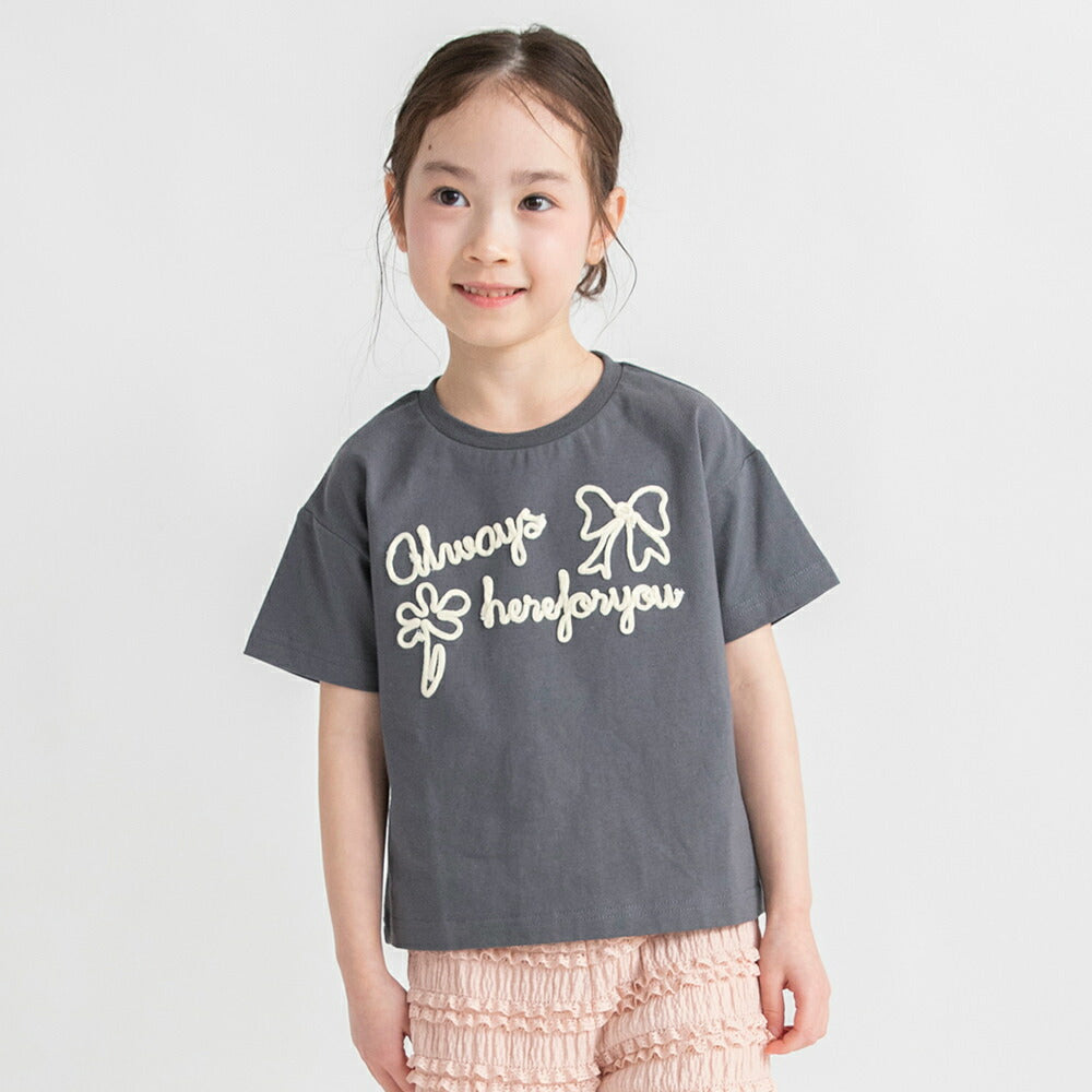 日本童裝 Branshes 立體刺繡上衣 80-150cm 女童款 夏季 TOPS